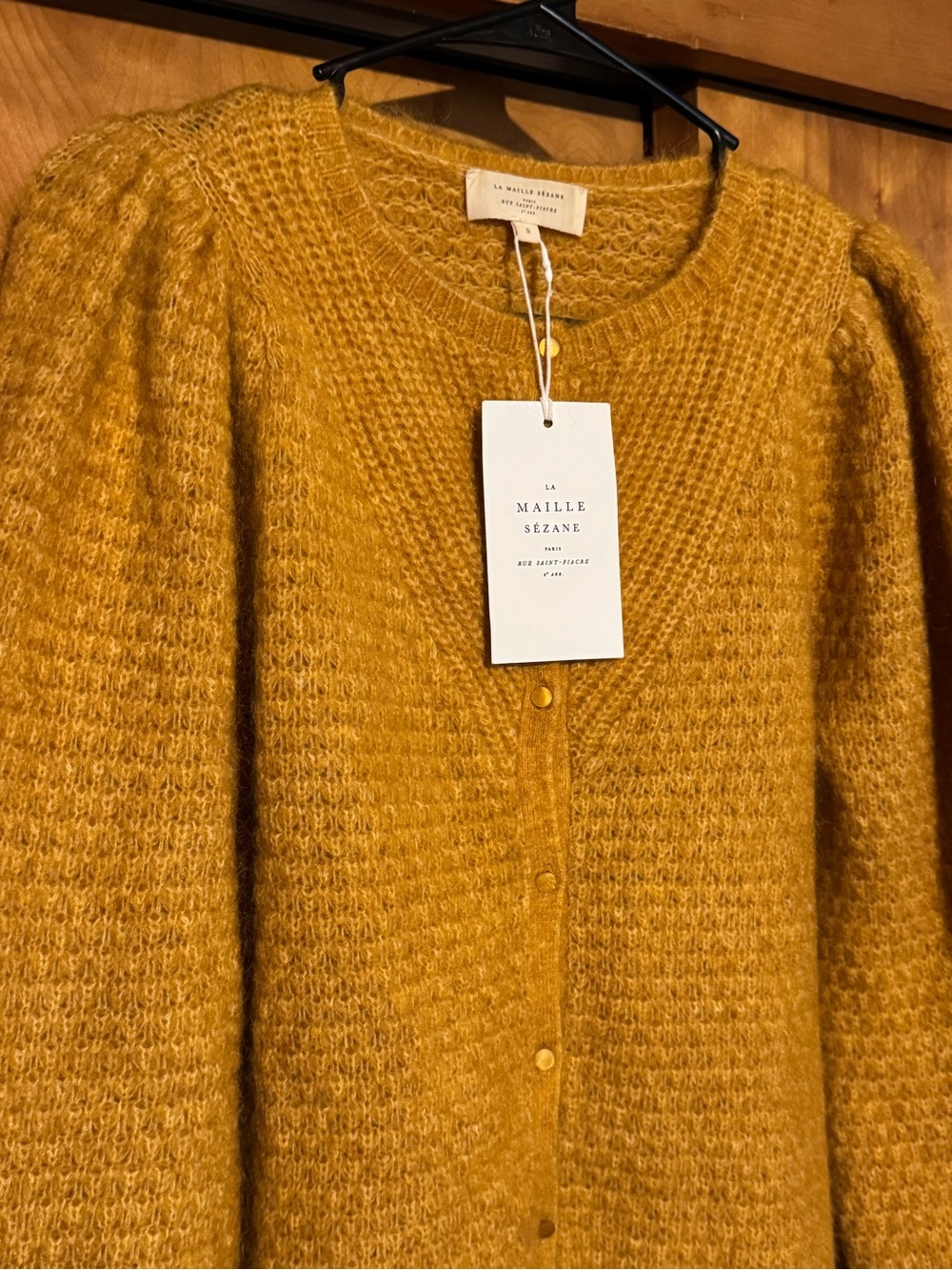 Sézane Solena Honey Cardigan Sweater Jumper Button Up - Picture 4 of 8